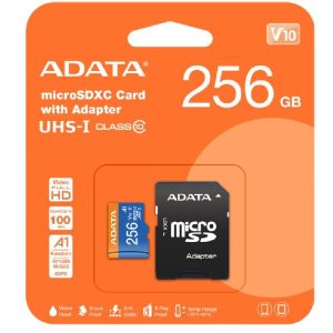 Adata Micro SDXC 256GB, UHS-I Class 10 A1 + Adapter