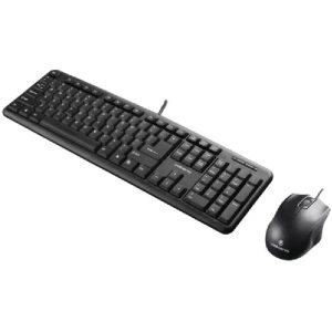 Volkano Krypton Wired Mouse & Keyboard Combo, Black, VK-20122-BK