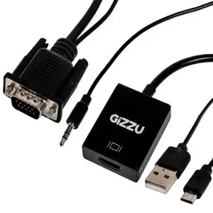 Gizzu VGA To HDMI With Audio Adapter, GAPVHA