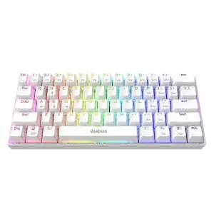 Gamdias Hermes E3 RGB Mechanical 61 Key Gaming Keyboard, White - CPO