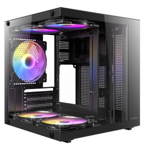 Antec VCX10M ARGB Micro-ATX. ITX Mini-Tower Gaming Chassis. Black