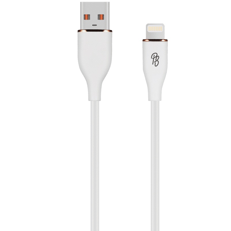 Pro Bass FlexiCord Series, 2M USB to Lightning Cable, White, PR-20020-WT